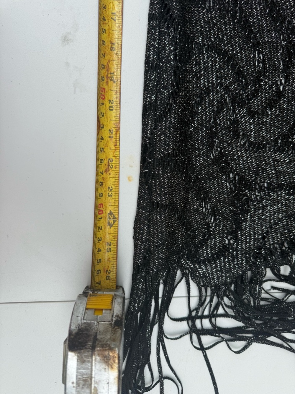 Vintage 90s California Concepts Metallic Gown Fringe Spaghetti Strap Dress - Picture 8 of 9
